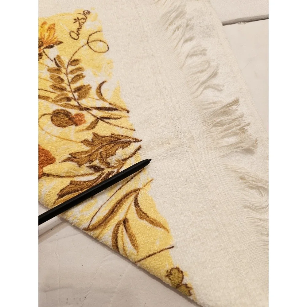 Vintage Cannon 70s Retro Butterfly Hand Kitchen Towel Dish Fringe Hippie